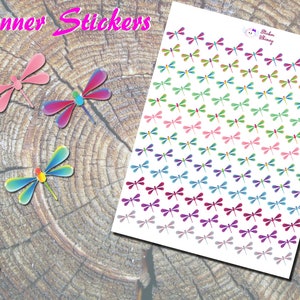 Dragonfly Planner Stickers, Printed Stickers, Flying Insect Stickers, Bug Stickers, Cute Stickers, Kawaii Stickers, Erin Condren, Functional