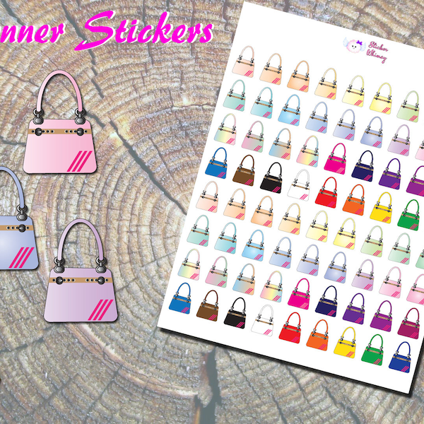 Purse Planner Stickers, Printed Stickers, Fashion Stickers, Lady Bags, Handbag Stickers, Erin Condren, Cute, Functional, Colorful Stickers,