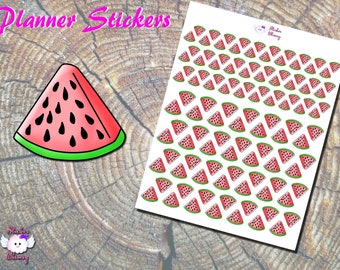 Watermelon Slice Planner Stickers, Summer Fruit Functional Sheet