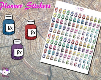 Pill Bottle Planner Stickers: Medication Reminder Stickers