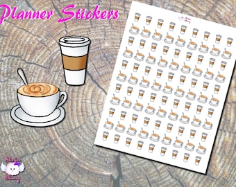 Pegatinas para planificador de café y latte, pegatinas para bebidas