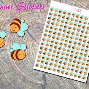Autocollants Emote Abeille, Autocollants Imprimés, Autocollants Insectes Volants, Autocollants Insectes, Autocollants Mignons, Autocollants Kawaii, Erin Condren, Fonctionnel