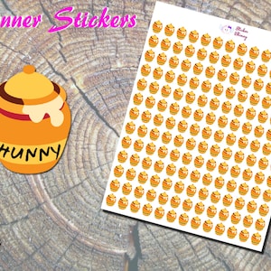 Jar of Hunny Planner Stickers, Printed Stickers, Honey Jar, Food Stickers, Sweet Stickers, Cute Stickers, Erin Condren, Functional, Reminder