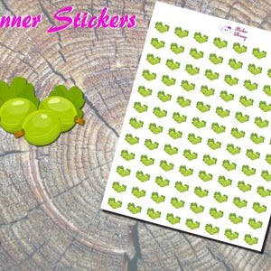 Planificateur d'autocollants Raisin blanc, Stickers imprimés, Stickers mignons, Stickers fruits, Stickers vigne, Stickers feuilles vertes, Stickers nourriture,