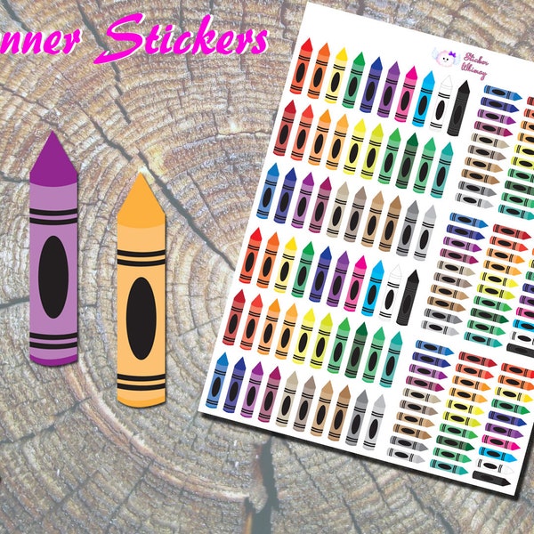 Crayon Planner Stickers, Printed Stickers, Art Stickers, Drawing Supplies, Cute Stickers, Art Media, Erin Condren, Functional, Colorful