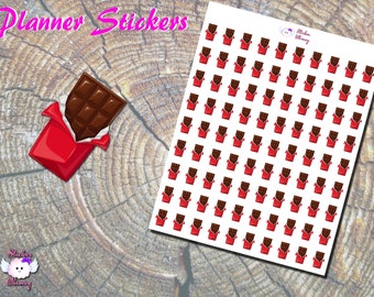 Chocolate Bar Planner Stickers, Candy Food Stickers