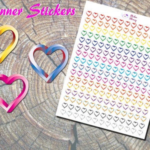 3D Heart Planner Stickers, Printer Stickers, Heart Stickers, Valentines Day, Cute Stickers, Kawaii, Erin Condren, Functional, Reminder