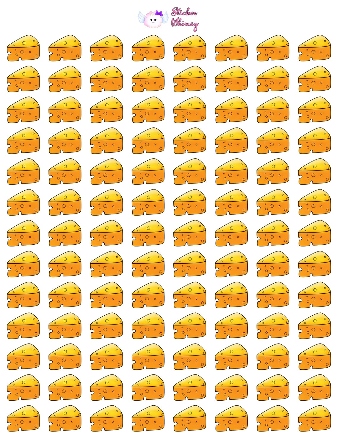 Cheese Wedge Stickers Printed Stickers Food Stickers Dairy - Etsy Australia