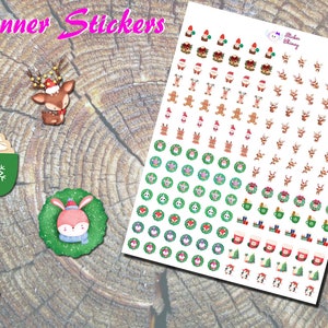 Christmas Sticker Pack, Santa Stickers, Gift Stickers, Gingerbread Man Stickers, Reindeer Stickers, Bell Stickers, Wreath Stickers, Animal
