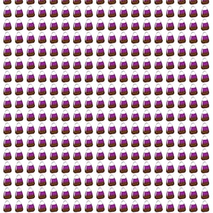 May include: A sheet of 100 purple, white, and brown candy corn stickers. The stickers are arranged in a grid pattern. The text "Sticker Whimsy" is at the top of the sheet.