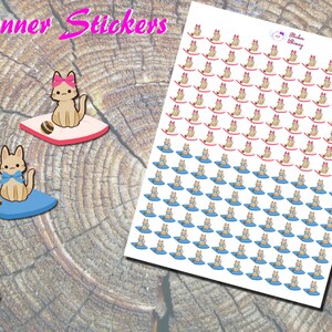 Chats mignons, Autocollants Coussin, Autocollants Imprimés, Autocollants Petites Balles, Autocollants Animaux, Chaton, Autocollants Nœud Papillon, Autocollants Chat Garçon, Autocollants Fille Chat