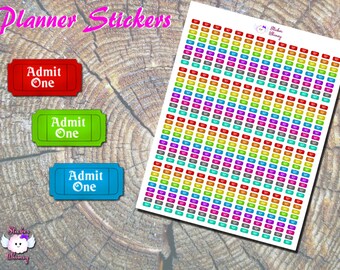 Colorful Movie Ticket Planner Stickers: 504 Count