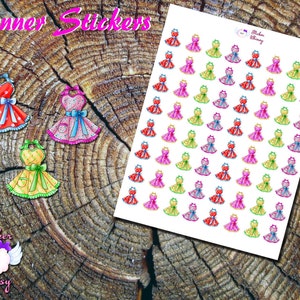 Pretty Apron Planner Stickers, Printed Stickers, Clothing Stickers, Cute Stickers, Cooking Stickers, Baking Stickers, Reminder, Colorful