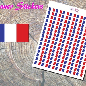 France Flag Planner Stickers, Printed Stickers, European Flag Stickers, French Flag Stickers, Flag Stickers, National Flag Functional