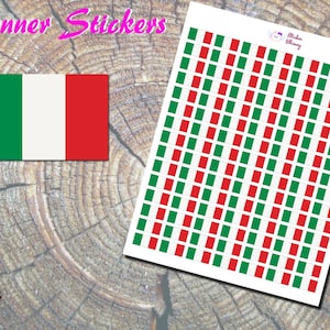 Italy Flag Planner Stickers: 105 Printed Stickers