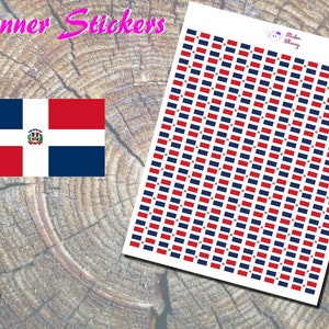 Dominican Republic Flag Planner Stickers, Printed Stickers, Latin America Stickers, National Flag Stickers, Erin Condren, Functional