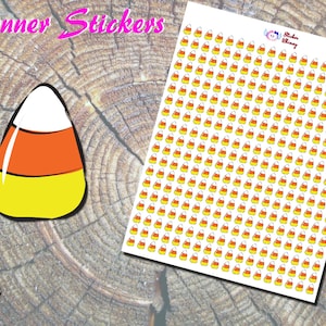 Candy Corn Planner Stickers, Printed Stickers, Halloween Stickers, Cute Stickers, Kawaii Stickers, Erin Condren, Functional, Colorful