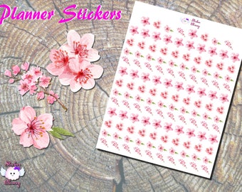 Adesivi Sakura Planner: Fiori di ciliegio, Fiori rosa (128 pezzi)