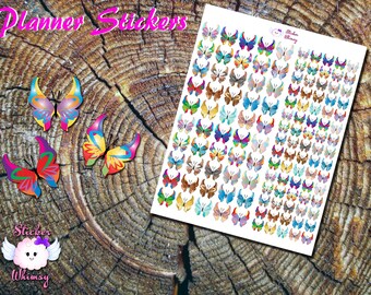 Butterfly Planner Stickers, Printed Stickers, Pretty Stickers, Moths, Insect Stickers,  Kawaii Stickers, Erin Condren, Functional, Colorful