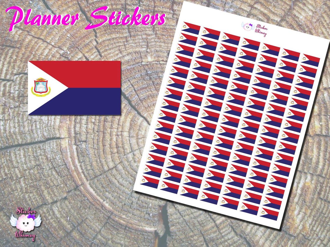 Saint Martin Flag Planner Stickers: 105 Matte Stickers - Etsy
