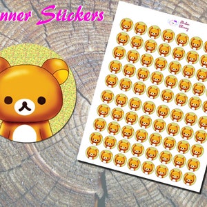 Rilakkuama Planner Stickers, Teddy Bear Stickers, Brown Bear Stickers, Toy Stikcers, Kawaii Stickers, Cute Stickers, Paper Stick, Erin C