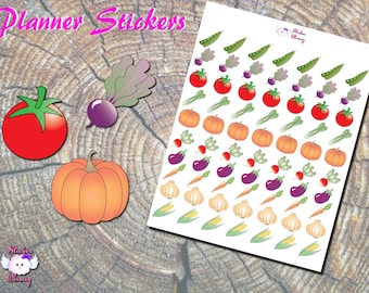 Gemüse Planner Sticker: Gartenpflanzen Sticker (70 ct)