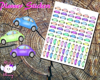 Car Planner Stickers, Printed Stickers, Travel Stickers, Vehicle Stickers, Cute Car Stickers, Erin Condren, Functional, Reminder, Colorful