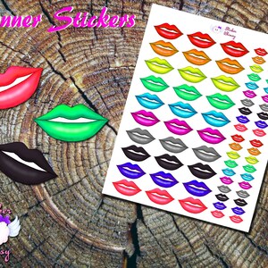 Stickers agenda lèvres, Stickers imprimés, Stickers mignons, Stickers dents, Stickers sourire, Erin Condren, Fonctionnel, Rappel, Sticker coloré