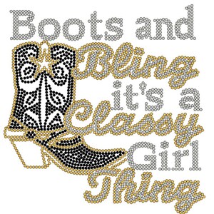 Boots en bling strass-SVG - scheiding voor kleuren