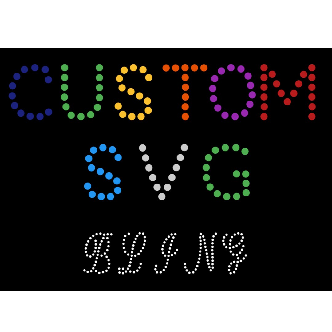 Cutting of CUSTOM RHINESTONE SVG Template Only - Rock-it Flock - Etsy