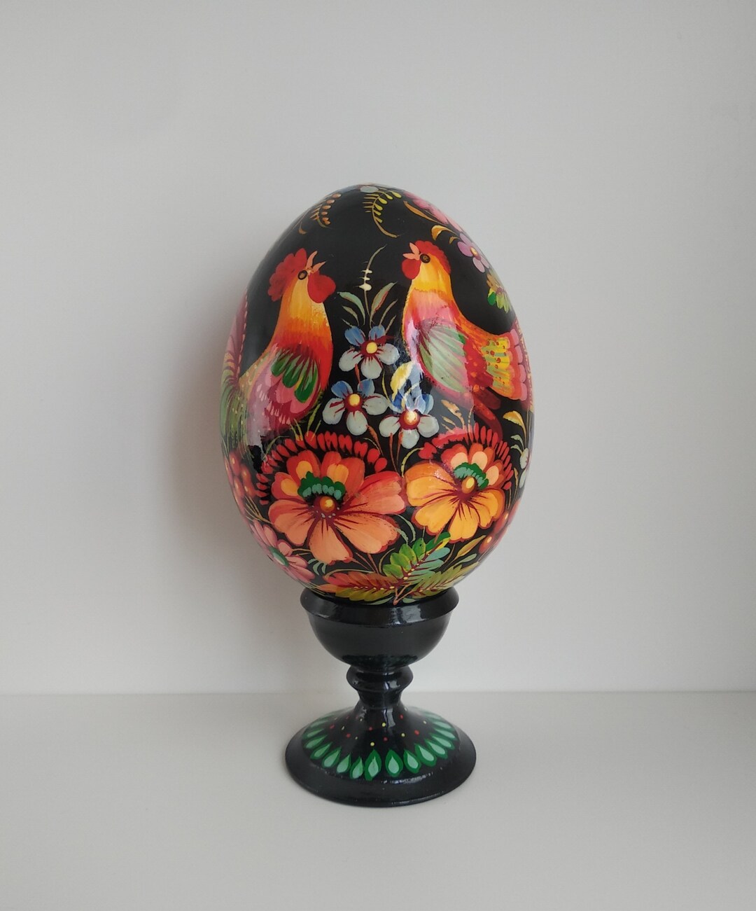 Colourful Wooden Egg - Ukrainian Folk Art - Easter Egg - Pysanka ...