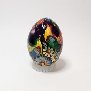 Ukrainian Easter Egg - traditional handmade Easter decorations with Petrykivka painting -  gift for Easter