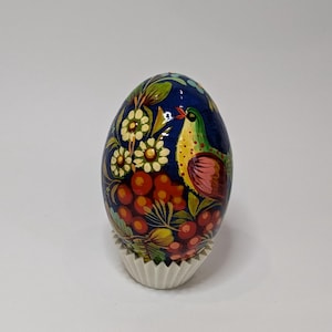 Ukrainian Easter Egg - traditional handmade Easter decorations with Petrykivka painting -  gift for Easter