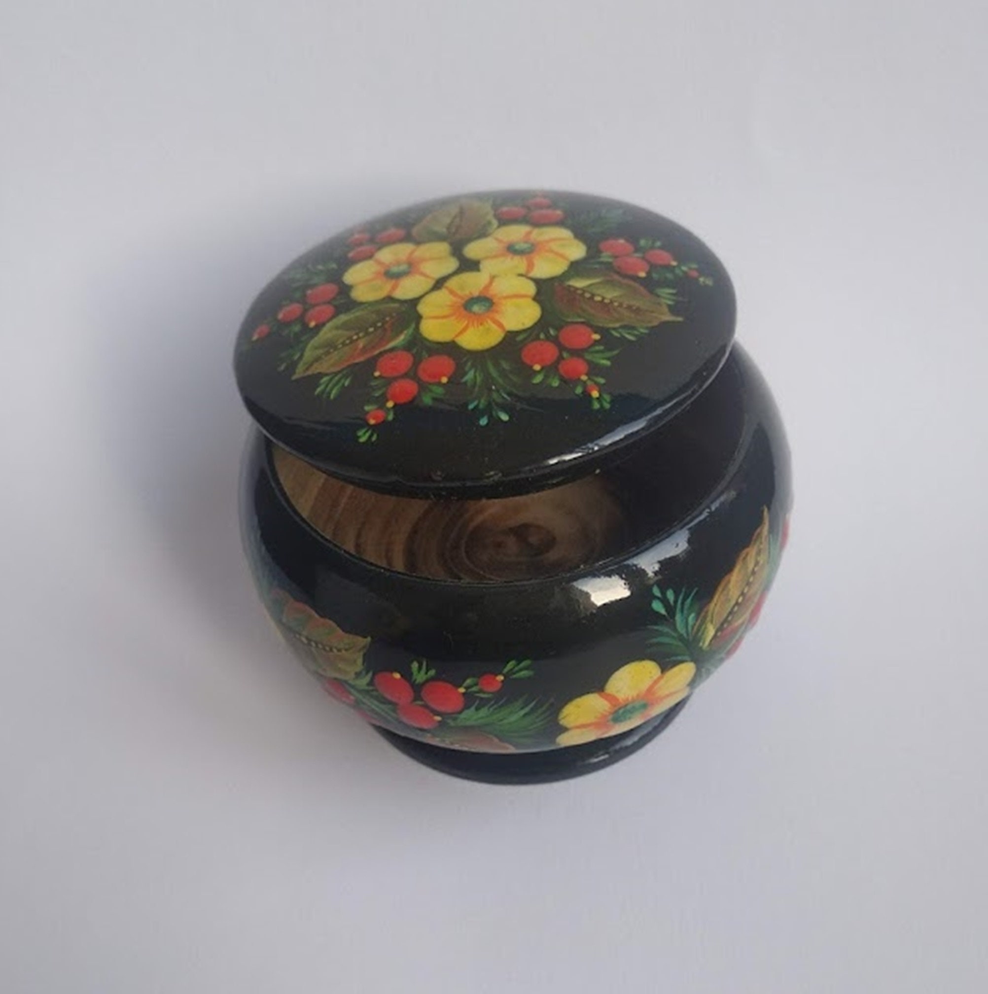 Folk Art Wooden Handmade Box Painted in the Style of Etsy UK
