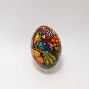 Ukrainian Easter Egg - traditional handmade Easter decorations with Petrykivka painting -  gift for Easter