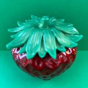 Strawberry resin jar