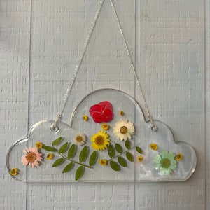 Resin flower cloud wall hanging, home decor, summer