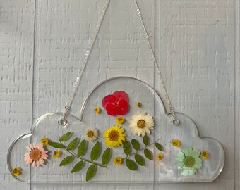 Resin flower cloud wall hanging, home decor, summer