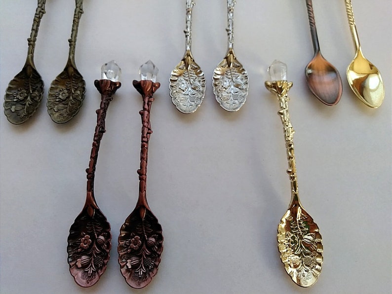 Crystal Spoons Witchy Spoons Several Design Options Etsy