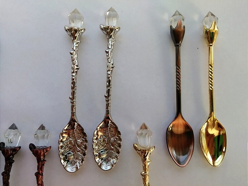 Crystal Spoons Witchy Spoons Several Design Options Etsy