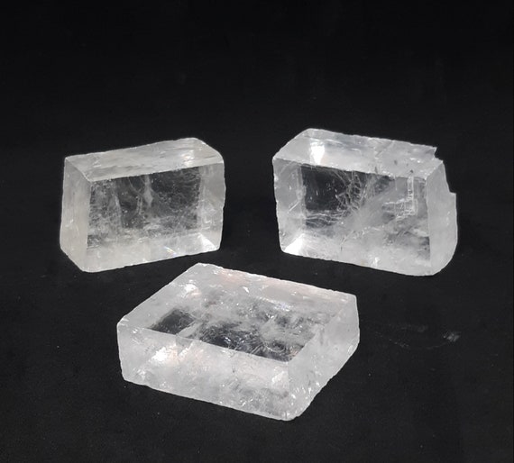 1 3 Piece Iceland Spar Optical Calcite Viking Sunstone Etsy