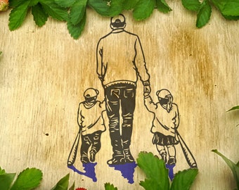 Free Free 201 Silhouette Dad Walking With Son And Daughter Svg SVG PNG EPS DXF File