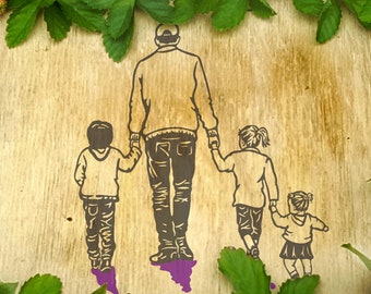 Download Father Children Silhouette Svg Etsy