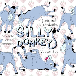 Dom Donkey SVG-bestand instellen tshirt handgetekende ontwerp boerderij muilezel kont grappige schattige humor originele cricut scan n gesneden silhouet paard kont