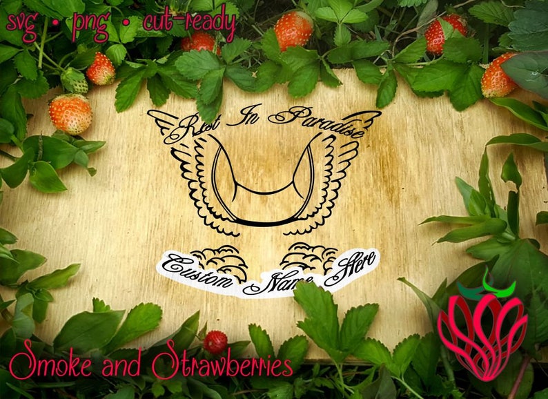 Download Wings and Clouds Rest in Paradise Memorial layered SVG cut ...