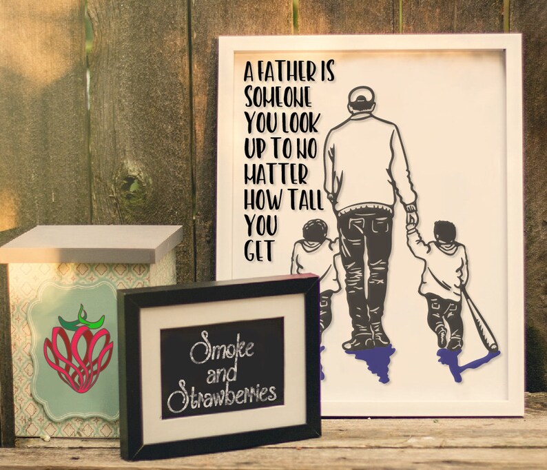 Download Father and sons son baseball bats handdrawn walking SVG ...