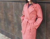 Trench coat Cape coat Wool coat Winter coat Buckle belt Red coat Oversized cardigan Shawl coat Coat women Kimono jacket Coat