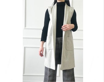 long wool waistcoat