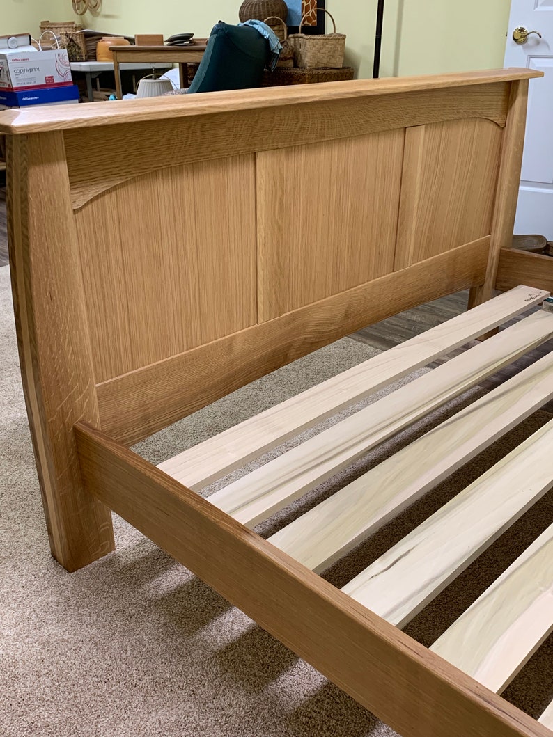 Custom Queen Bed in solid quarter sawn white oak. Etsy