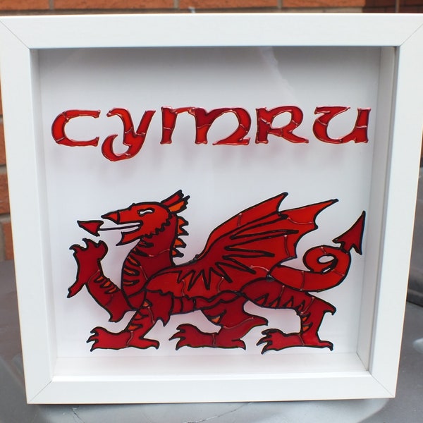 Welsh dragon picture,Cymru picture,Y Ddraig Goch,Red dragon picture,stained glass effect Welsh dragon,painting of Welsh dragon,Welsh rugby